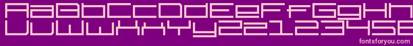 TechnotilDawn-Schriftart – Rosa Schriften auf violettem Hintergrund