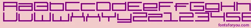 Fonte TechnotilDawn – fontes roxas em um fundo rosa