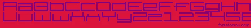 Шрифт TechnotilDawn – фиолетовые шрифты на красном фоне
