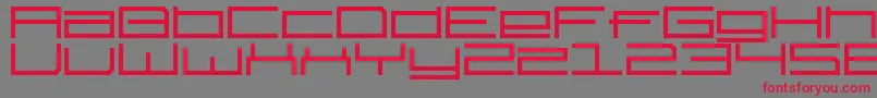 TechnotilDawn-Schriftart – Rote Schriften auf grauem Hintergrund