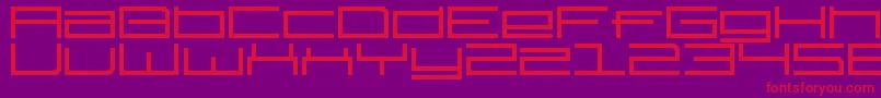 Шрифт TechnotilDawn – красные шрифты на фиолетовом фоне