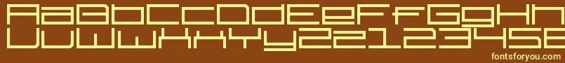 Шрифт TechnotilDawn – жёлтые шрифты на коричневом фоне