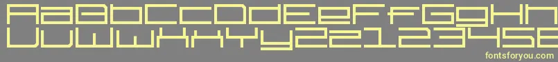 Шрифт TechnotilDawn – жёлтые шрифты на сером фоне