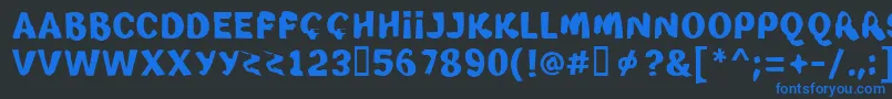 Wicks Font – Blue Fonts on Black Background