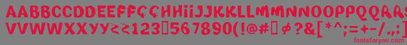 Wicks Font – Red Fonts on Gray Background