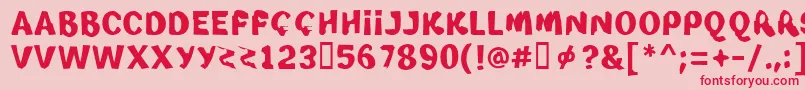 Wicks Font – Red Fonts on Pink Background