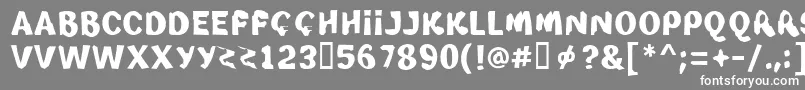 Wicks Font – White Fonts on Gray Background