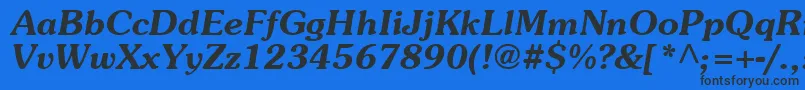 Agpbo Font – Black Fonts on Blue Background