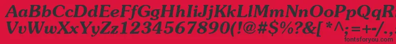 Agpbo Font – Black Fonts on Red Background