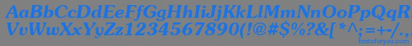 More about Agpbo Font Agpbo Font – Blue Fonts on Gray Background