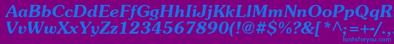 Agpbo Font – Blue Fonts on Purple Background