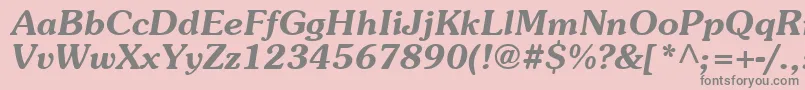 Agpbo Font – Gray Fonts on Pink Background
