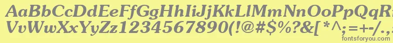 Agpbo Font – Gray Fonts on Yellow Background