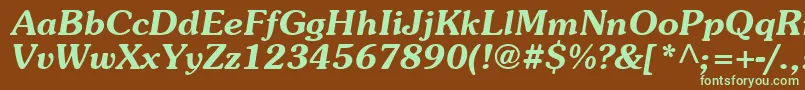 Agpbo Font – Green Fonts on Brown Background