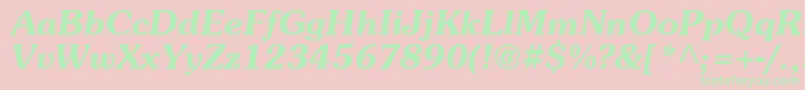 Agpbo Font – Green Fonts on Pink Background