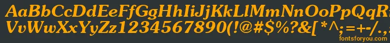 Agpbo Font – Orange Fonts on Black Background
