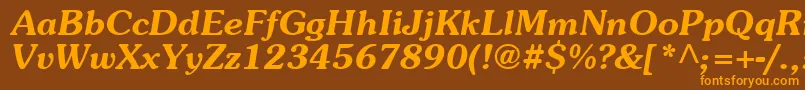 Agpbo Font – Orange Fonts on Brown Background