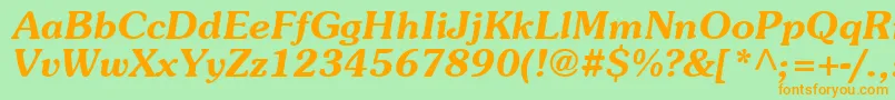 Agpbo Font – Orange Fonts on Green Background