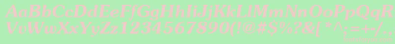 Agpbo Font – Pink Fonts on Green Background