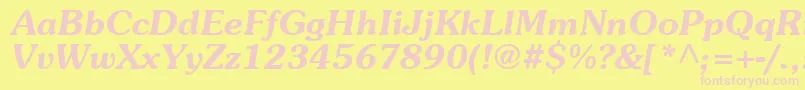 Agpbo Font – Pink Fonts on Yellow Background