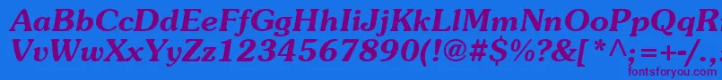 Agpbo Font – Purple Fonts on Blue Background