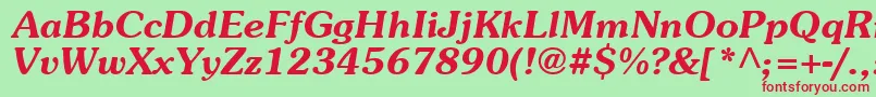 Agpbo Font – Red Fonts on Green Background