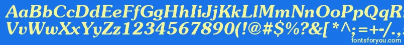 Agpbo Font – Yellow Fonts on Blue Background