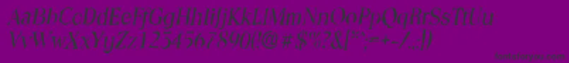 ToledorandomItalic Font – Black Fonts on Purple Background