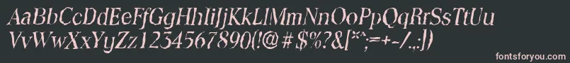 Шрифт ToledorandomItalic – розовые шрифты на чёрном фоне