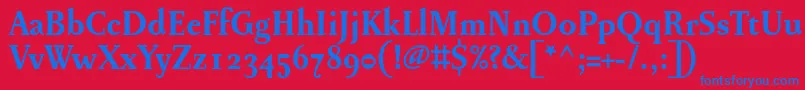 PentagrammeosfBold Font – Blue Fonts on Red Background