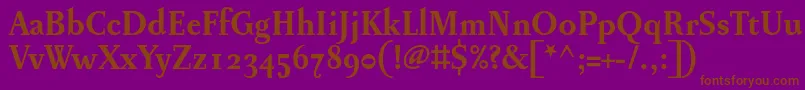 PentagrammeosfBold Font – Brown Fonts on Purple Background