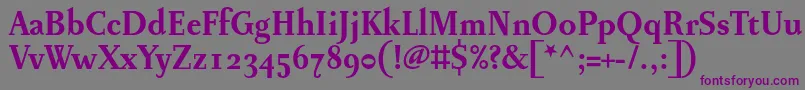 PentagrammeosfBold Font – Purple Fonts on Gray Background