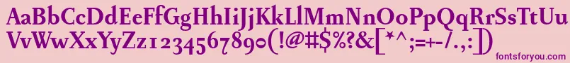 PentagrammeosfBold Font – Purple Fonts on Pink Background