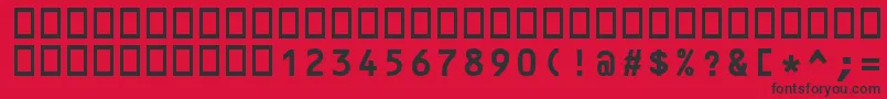 Ft32Bold-Schriftart – Schwarze Schriften auf rotem Hintergrund