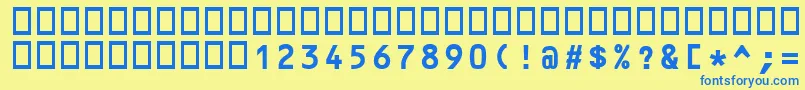 Ft32Bold Font – Blue Fonts on Yellow Background