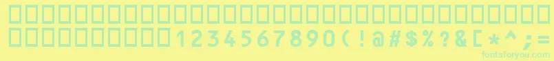 Шрифт Ft32Bold – зелёные шрифты на жёлтом фоне