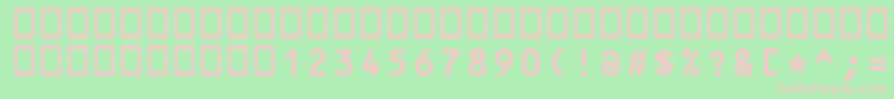 Ft32Bold Font – Pink Fonts on Green Background