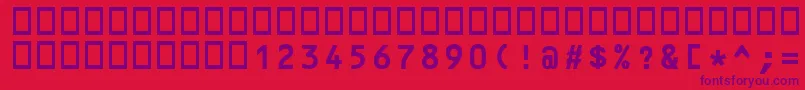 Ft32Bold Font – Purple Fonts on Red Background