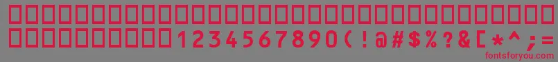 フォントFt32Bold – 赤い文字の灰色の背景