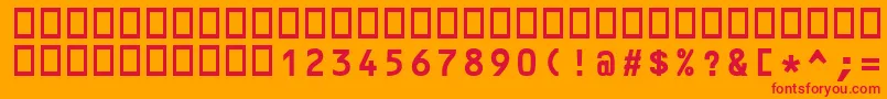 Ft32Bold Font – Red Fonts on Orange Background