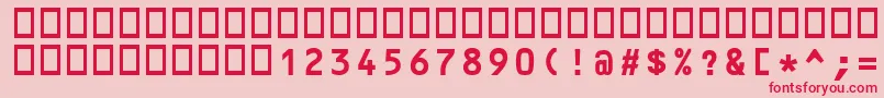 Ft32Bold Font – Red Fonts on Pink Background