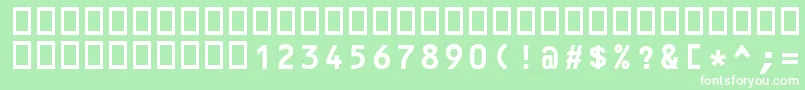 Ft32Bold Font – White Fonts on Green Background