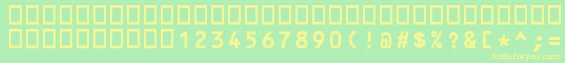 Ft32Bold Font – Yellow Fonts on Green Background