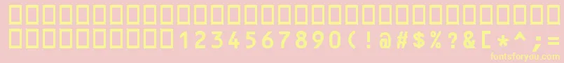 Ft32Bold Font – Yellow Fonts on Pink Background