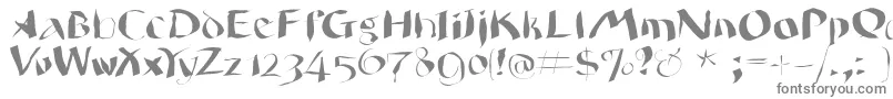 Wildquill-fontti – harmaat kirjasimet valkoisella taustalla