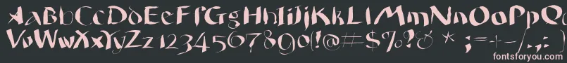 Wildquill Font – Pink Fonts on Black Background