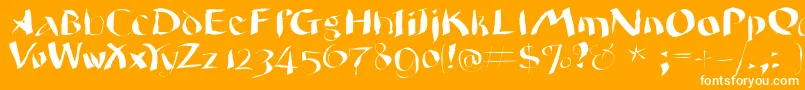 Шрифт Wildquill – белые шрифты на оранжевом фоне