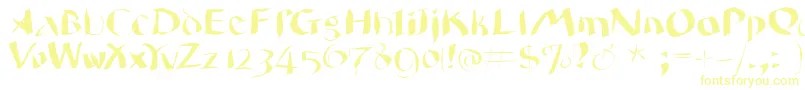 Wildquill Font – Yellow Fonts on White Background
