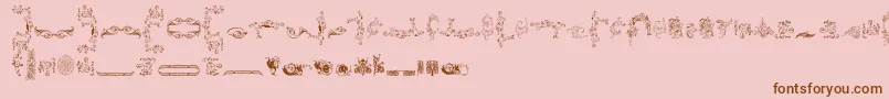 Ornamentamonumenta Font – Brown Fonts on Pink Background