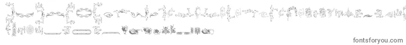 フォントOrnamentamonumenta – 白い背景に灰色の文字